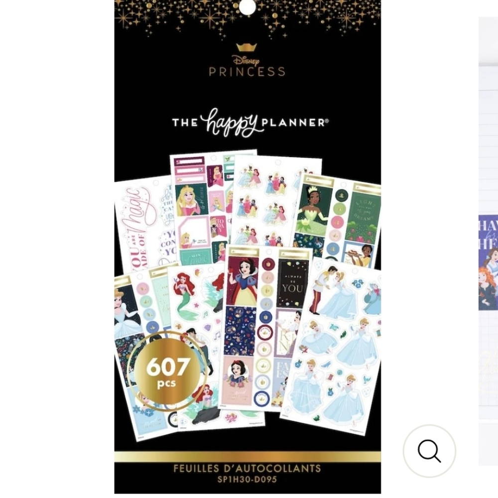 The Happy Planner Disney Princess Sticker Sheets